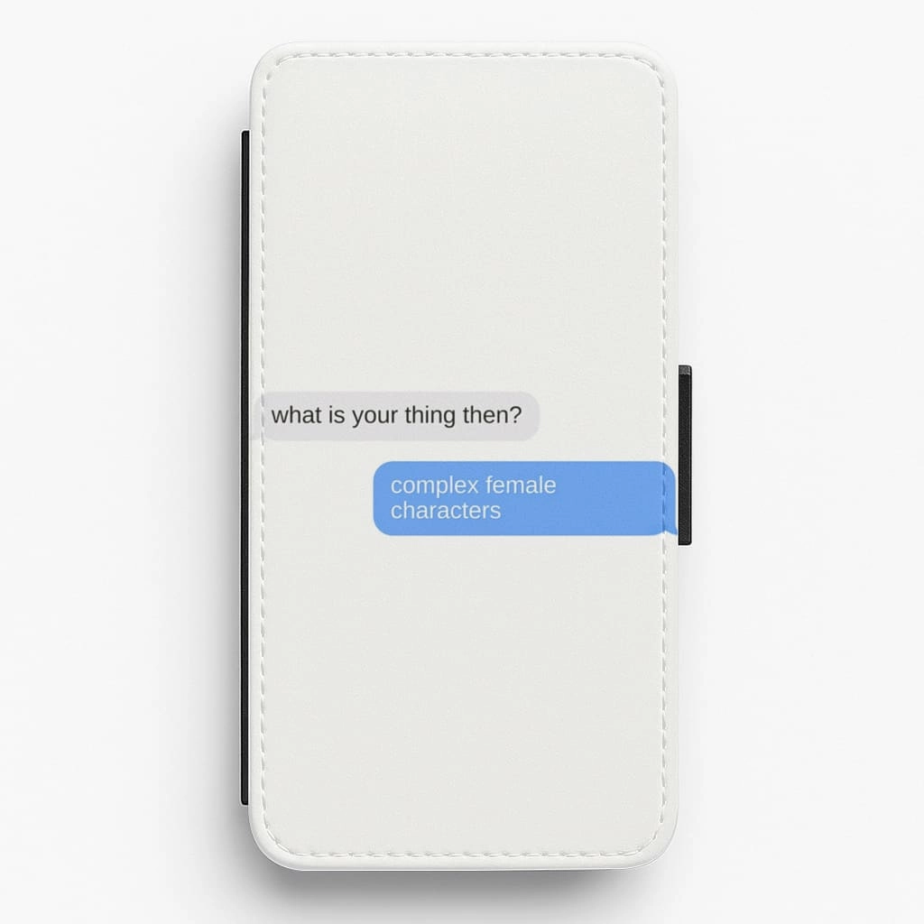 Light Design Premium Texture Complex Female Characters Text - Sex Education Flip / Wallet Phone Case