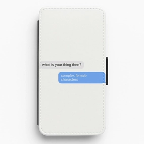 Light Design Premium Texture Complex Female Characters Text - Sex Education Flip / Wallet Phone Case