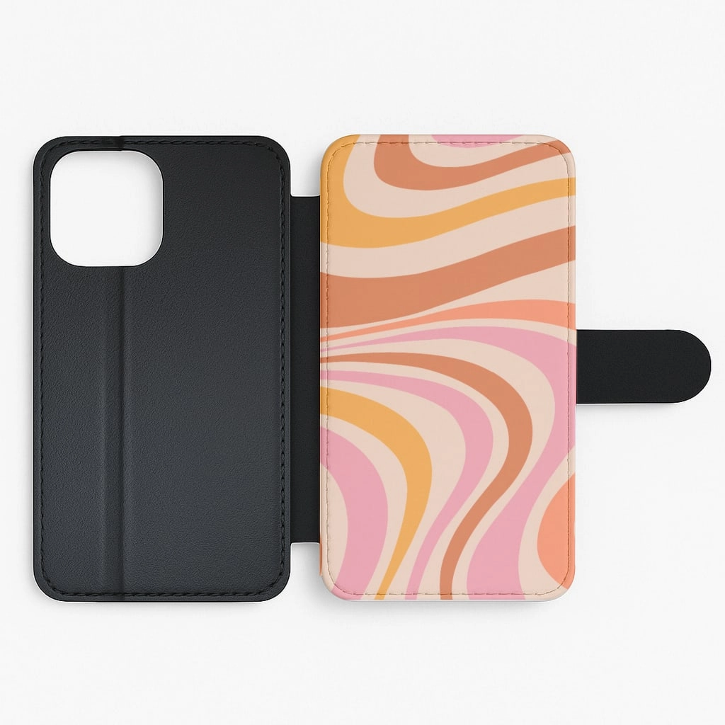 Durable Texture Finish Colourful Abstract Pattern III Flip / Wallet Phone Case
