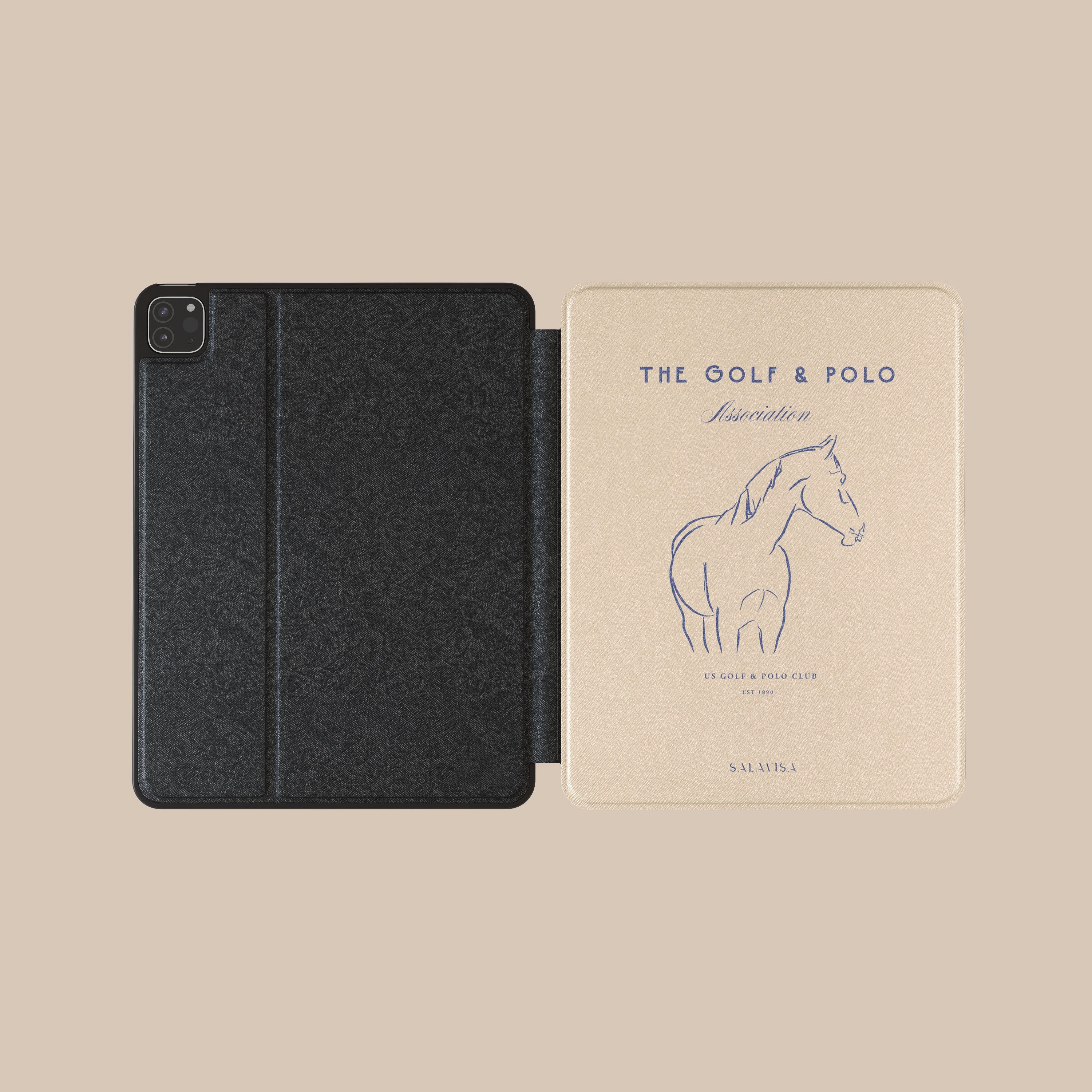 Beige Golf & Polo iPad Case Tablet Sleeve Travel Shield Minimalist Case