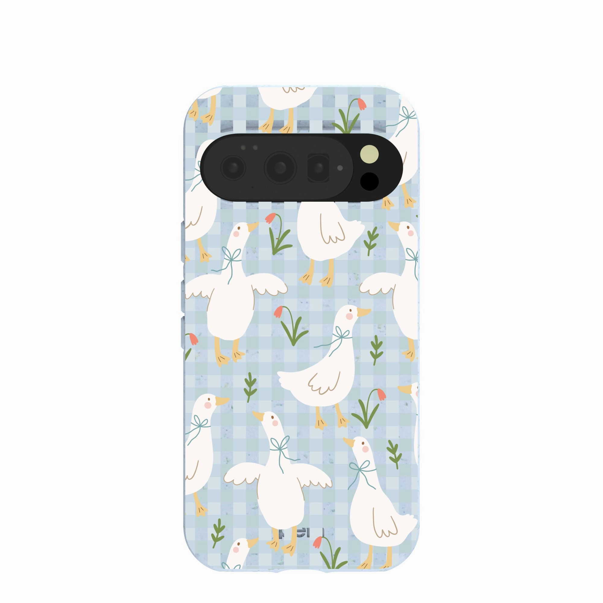 Powder Blue Blooming Quackers Google Pixel 10/10 Pro Case Modern Look