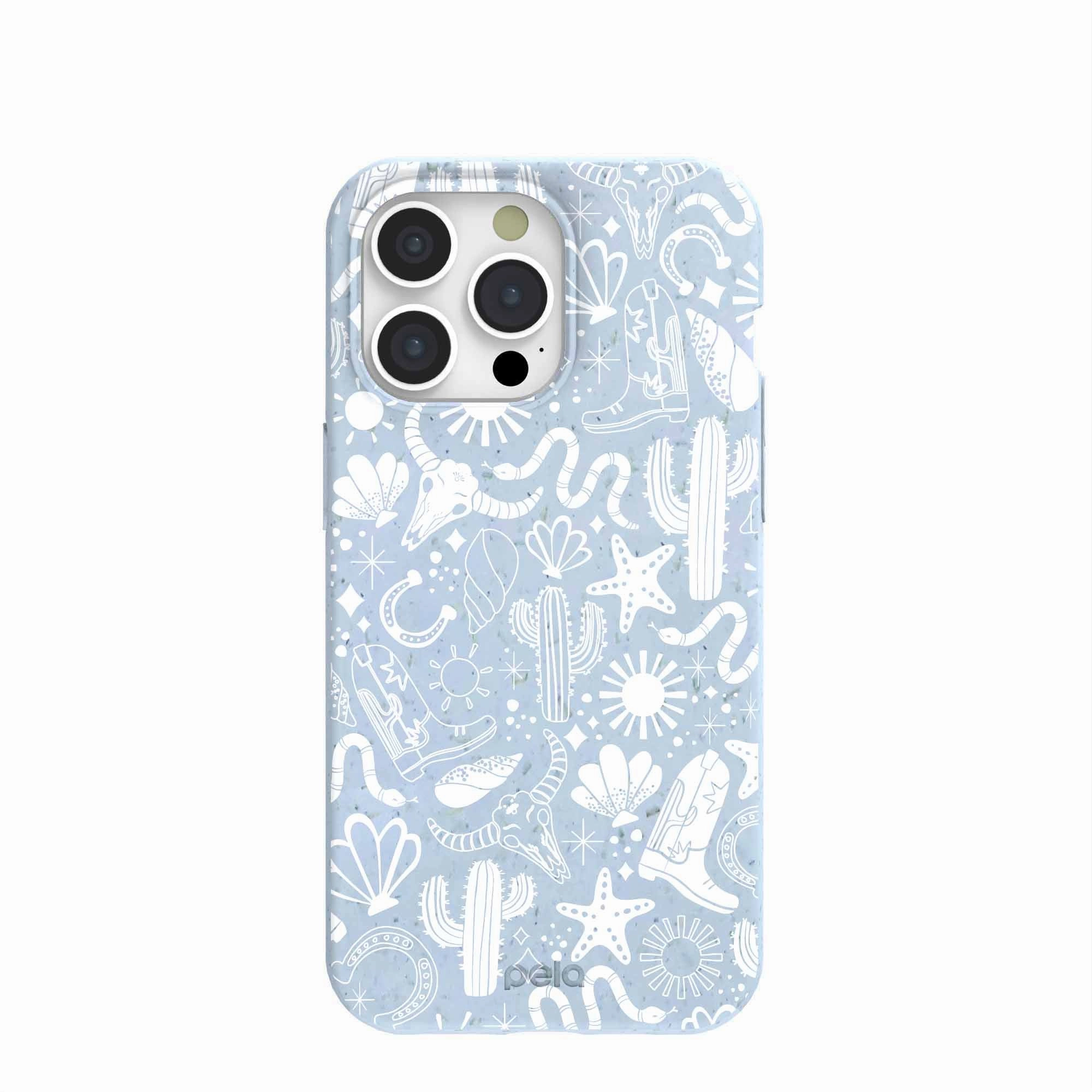 Powder Blue Coastal Rodeo iPhone 15 Pro Max Case Ultra Thin