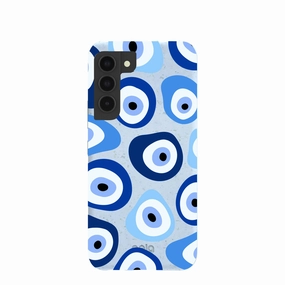 Soft Cushion Powder Blue Evil Eye Samsung Galaxy S22 Case