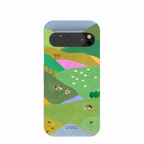 Powder Blue Farm Tales Google Pixel 9/9 Pro Case Student Friendly Fashion Detail