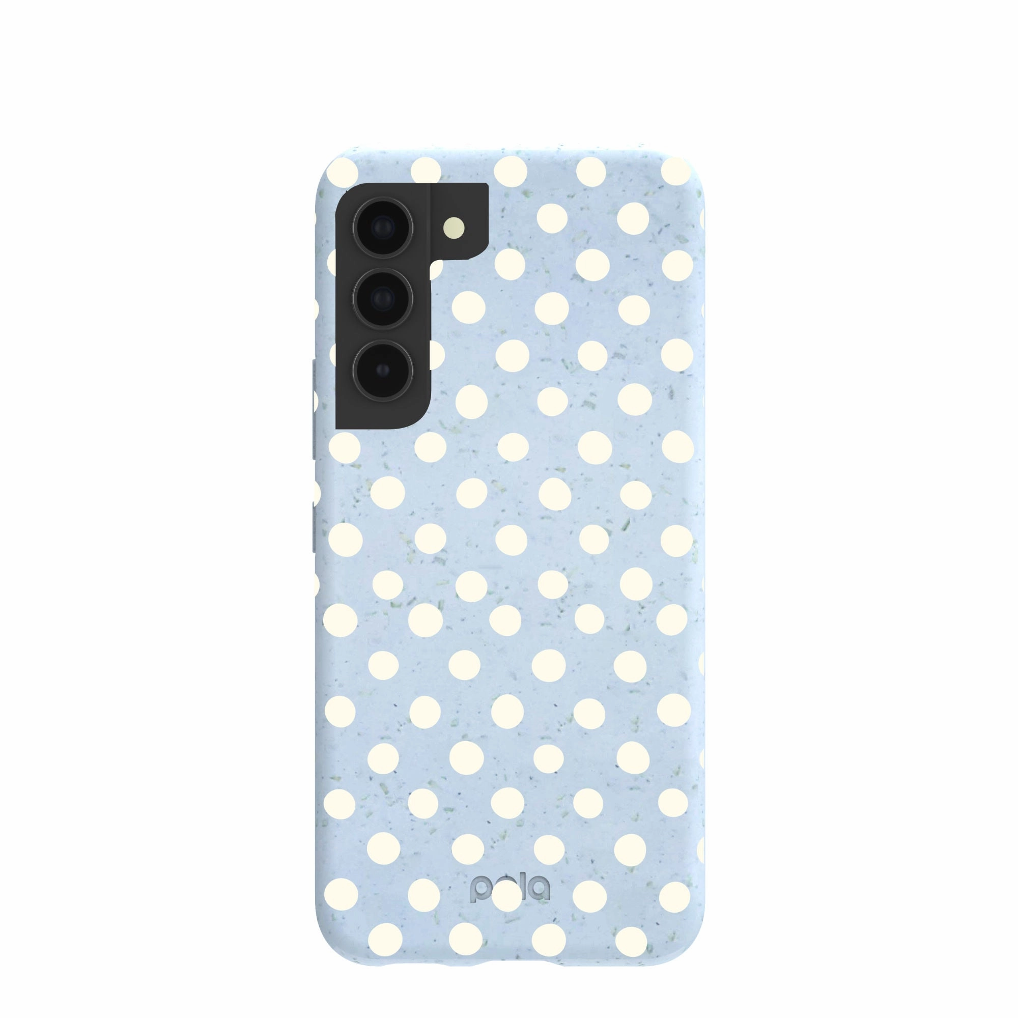Powder Blue Indigo Dots Samsung Galaxy S22 Case Modern Grip Texture Flexible Build Form