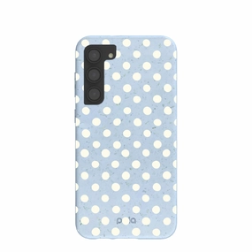 Smooth Layer Hybrid Texture Powder Blue Indigo Dots Samsung Galaxy S23 (Plus) Case