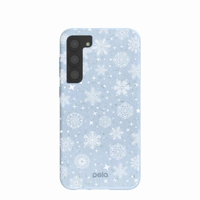 Protective Detailing Edge Powder Blue Let it Snow Samsung Galaxy S23 (Plus) Case
