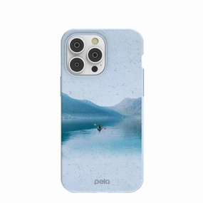 Durable Texture Finish Powder Blue Serene iPhone 14 Pro Max Case