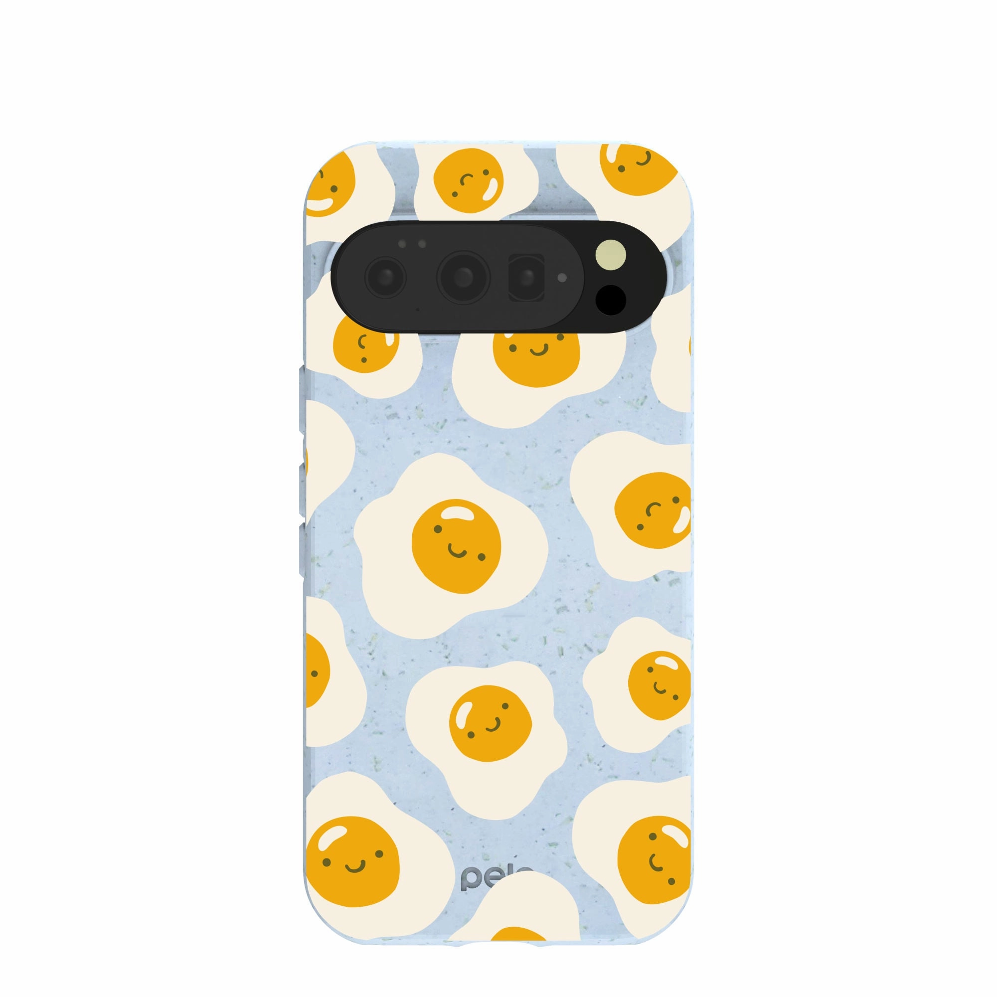 Powder Blue Sunny Side Up Google Pixel 10/10 Pro Case Wireless charging Polished Detail