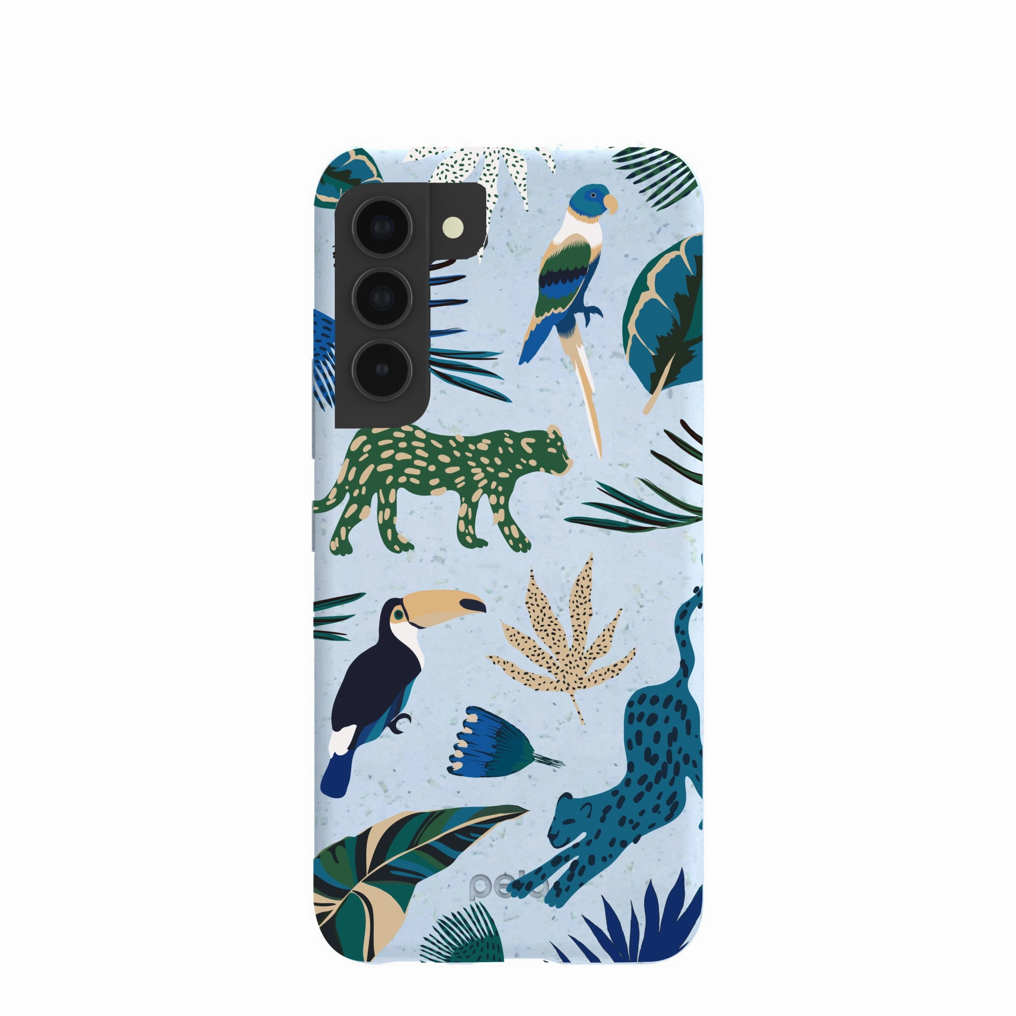 Flexible Texture Powder Blue Tropical Rainforest Samsung Galaxy S22 Case