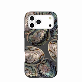 Black Abalone Shells iPhone 17 Pro Max Case Soft Feel Durable Layer