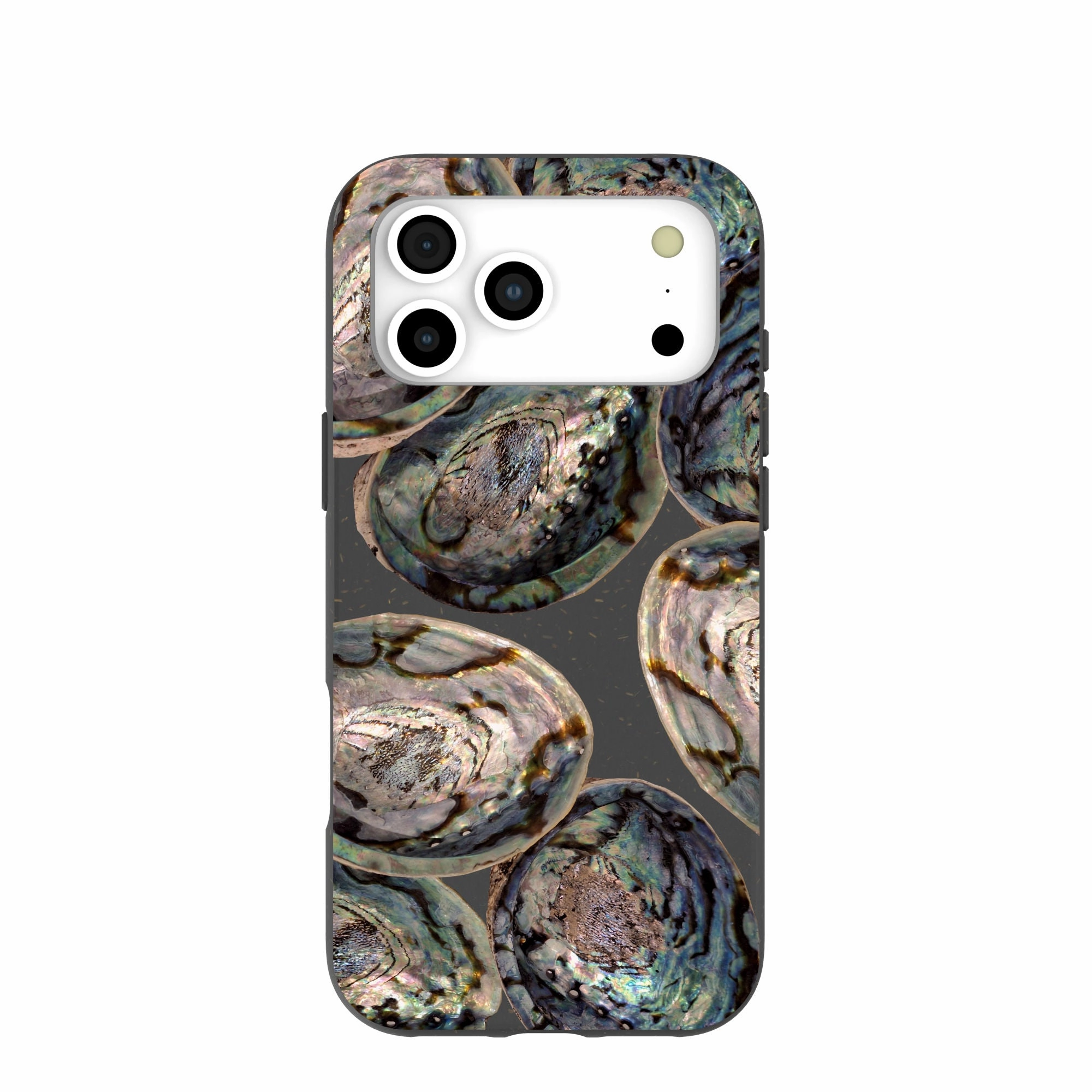 Black Abalone Shells iPhone 17 Pro Max Case Soft Feel Durable Layer