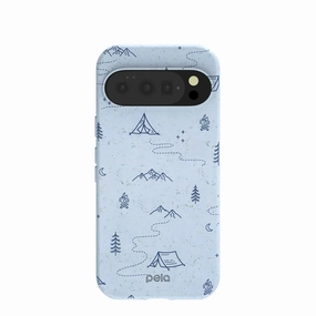 Powder Blue Camp Nights Google Pixel 10/10 Pro Case Premium Detail Finish