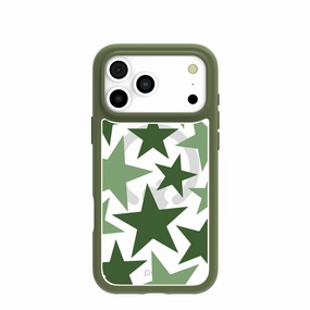 Clear Green Glow iPhone 17 Pro Max Case With Forest Floor Ridge (MagSafe included) Elegant Style Creative Texture