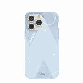 Powder Blue Minga Classic iPhone 14 Pro Max Case Glossy Texture Clear Finish