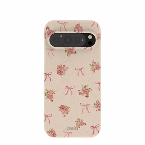Durable Surface Design Durable Edge Finish Seashell Roses and Bows Google Pixel 9/9 Pro Case