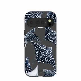 Black Midnight Rays Google Pixel 10/10 Pro Case Water Resistant