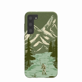Forest Floor Morning Fishing Samsung Galaxy S23 (Plus) Case Anti scratch Matte Pattern Design