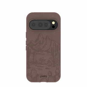Chocolate Brown Desert Run Google Pixel 10/10 Pro Case Hybrid Finish