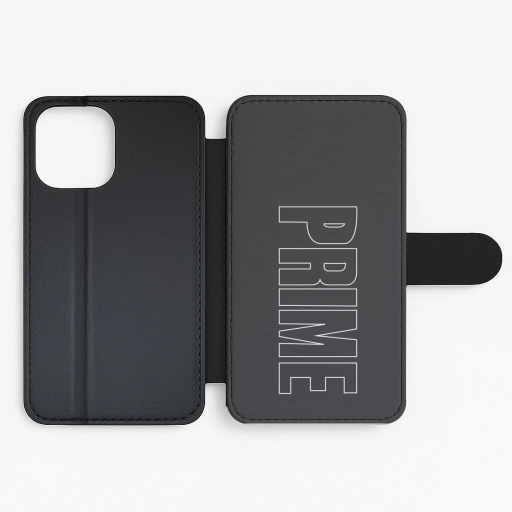 Prime - Black Flip / Wallet Phone Case Transparent Shell