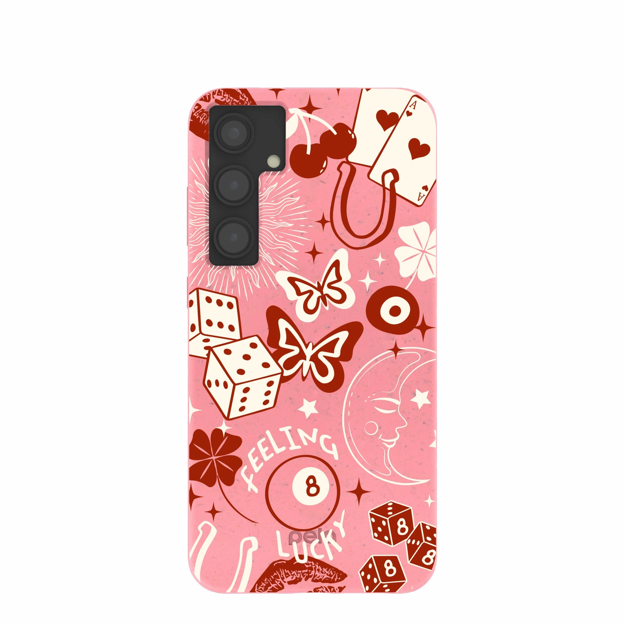 Luxury Finish Texture Bubblegum Pink Feeling Lucky Samsung Galaxy S24 (Plus) Case