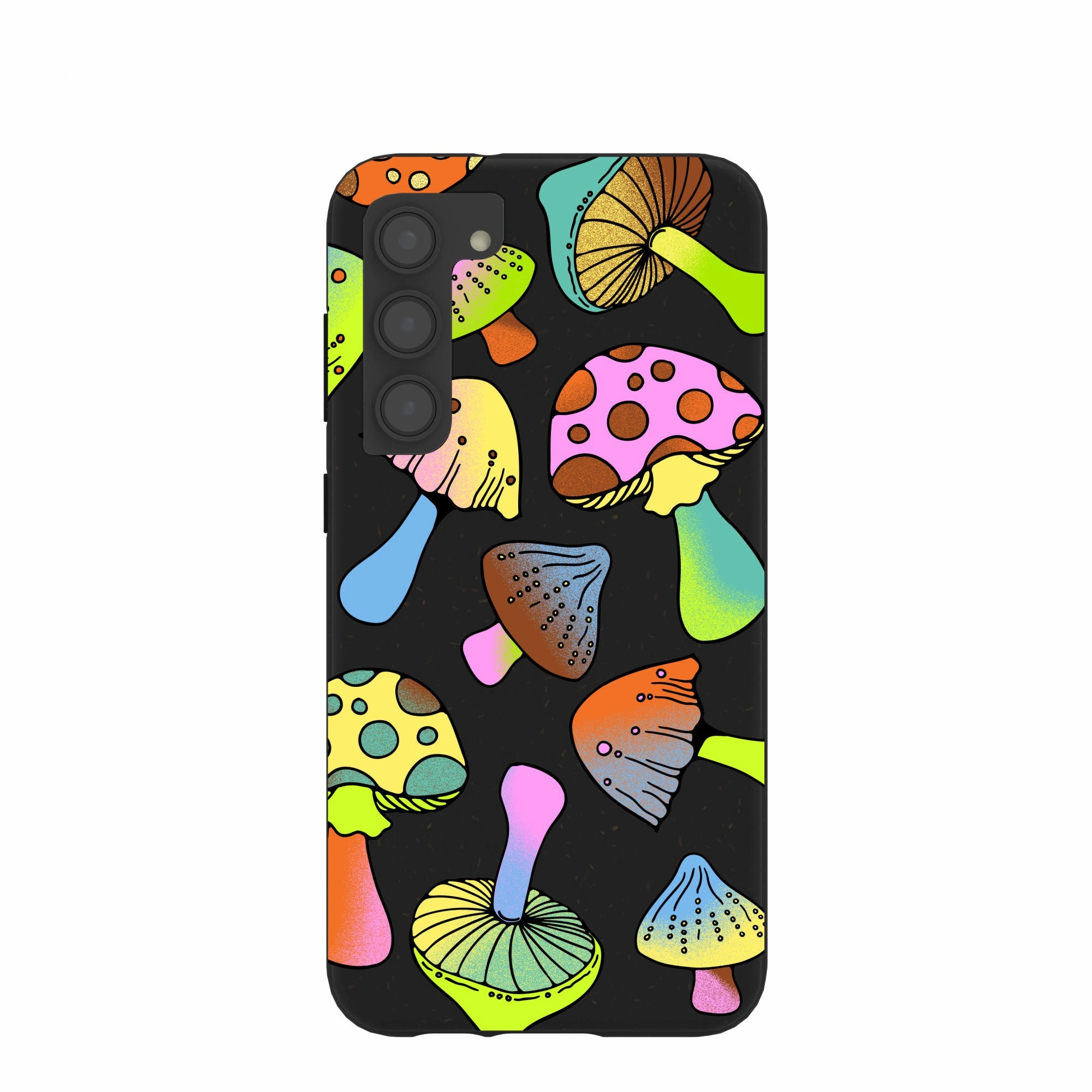 Soft Protection Bold colors Black Mushroom Party Samsung Galaxy S23 (Plus) Case