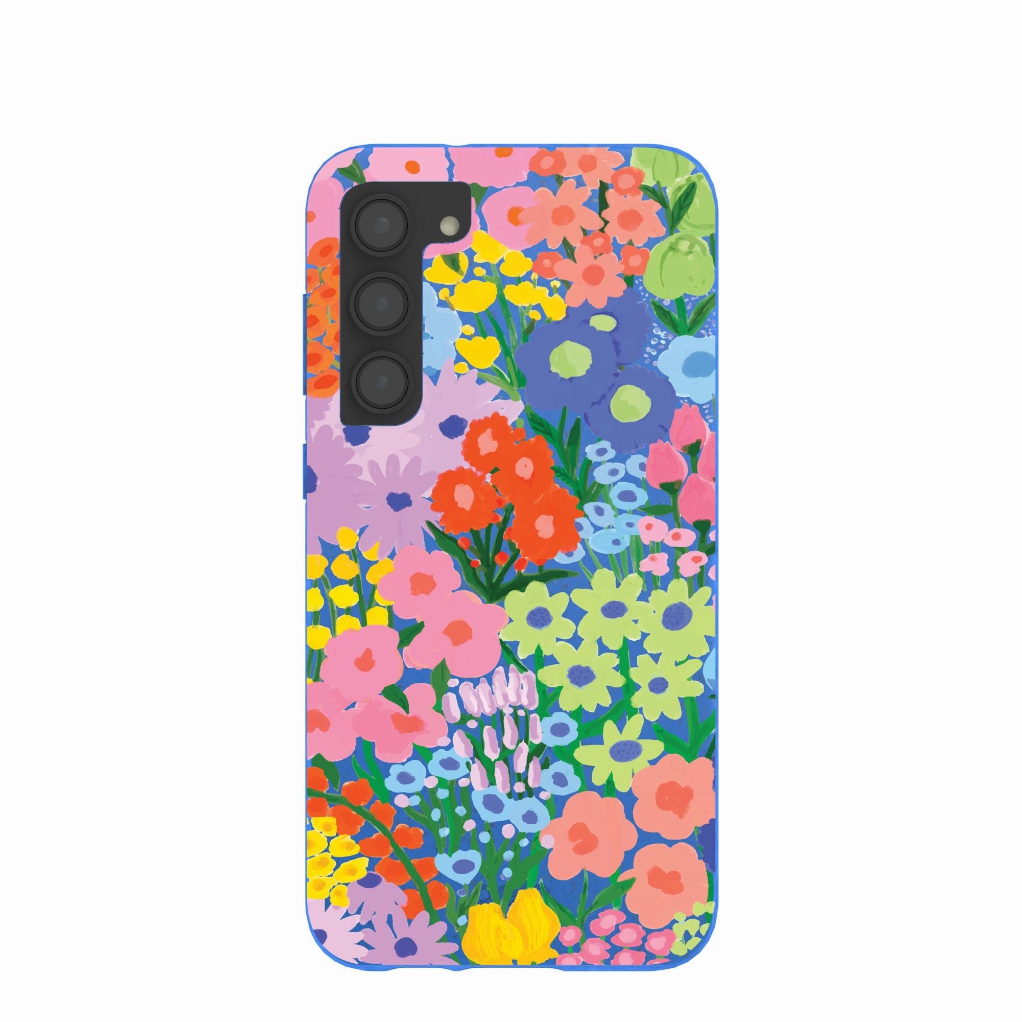 Comfort Design Electric Blue Painted Garden Samsung Galaxy S23 (Plus) Case