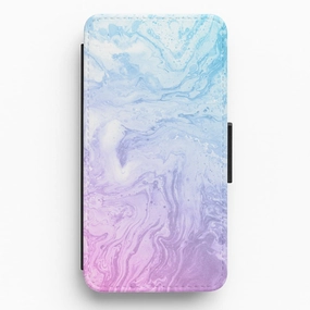 Minimal Pattern Texture Matte Pattern Purple Marble Flip / Wallet Phone Case