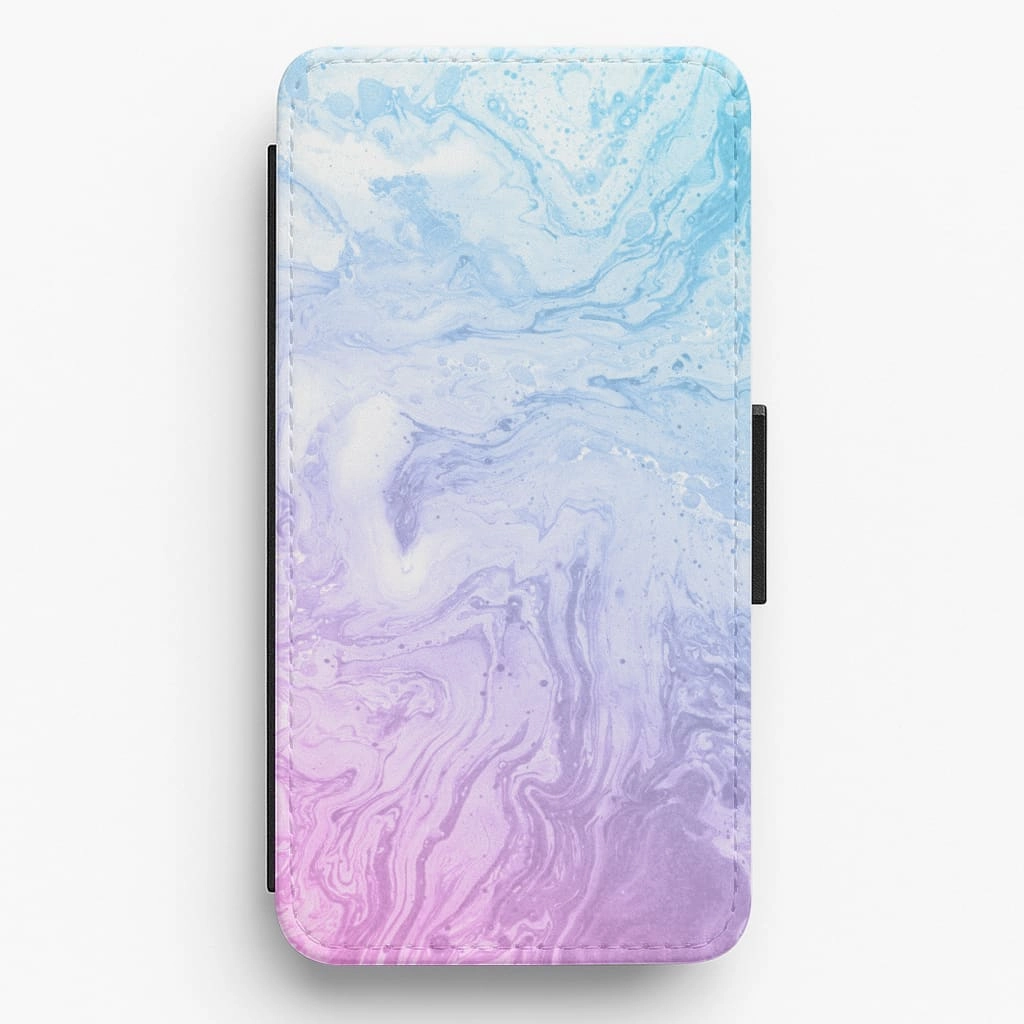 Minimal Pattern Texture Matte Pattern Purple Marble Flip / Wallet Phone Case