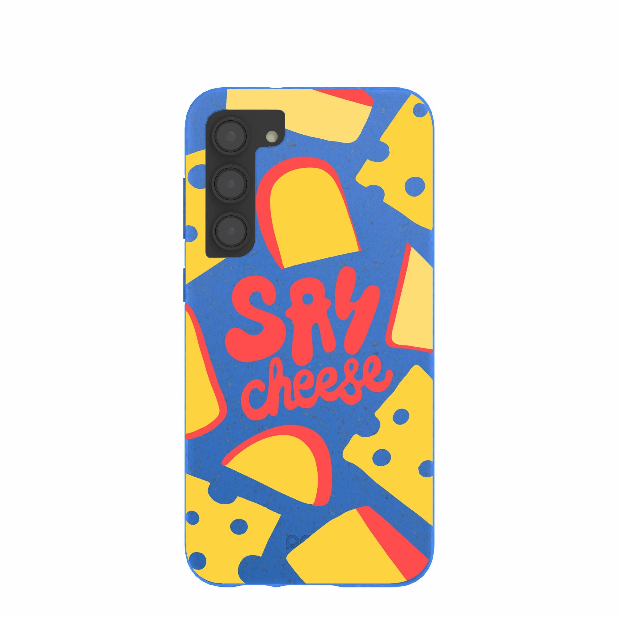 Electric Blue Say Cheese Samsung Galaxy S23 (Plus) Case Glossy Look