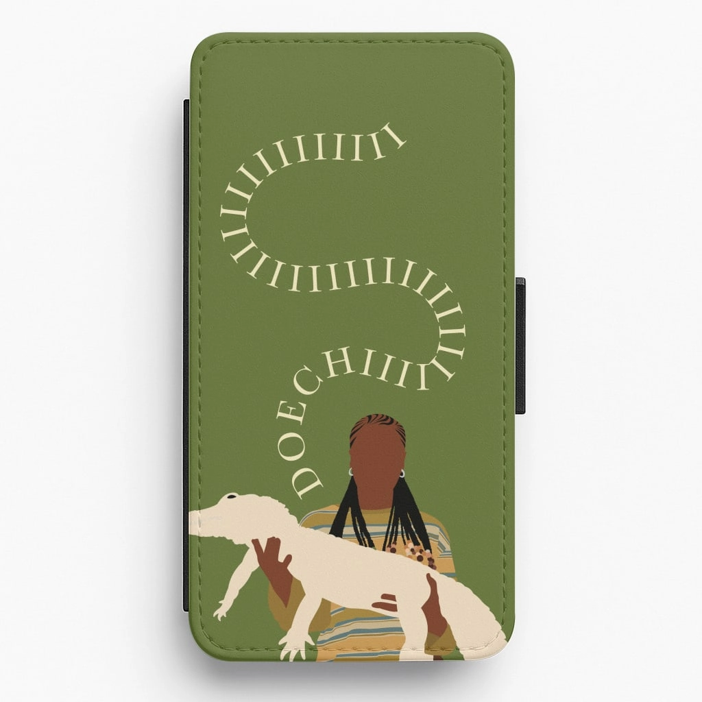 Rapper Holding Alligator Flip / Wallet Phone Case Protective barrier Flexible Texture