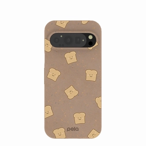 Durable Build Chocolate Brown Mini Toast Google Pixel 9/9 Pro Case
