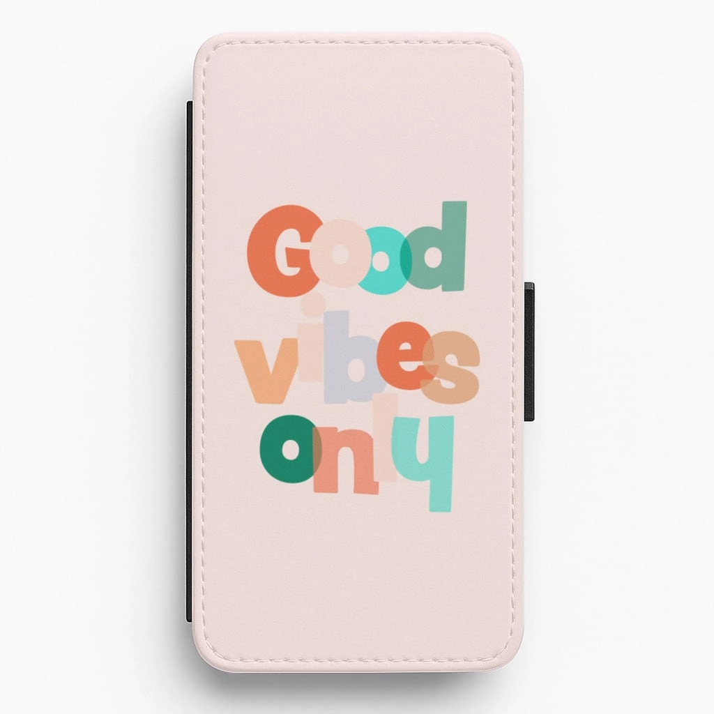Heat dissipation Chic Accessory Colourful Good Vibes Only Flip / Wallet Phone Case