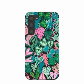 Ergonomic Shape Minimal Pattern Texture Black Tropic Noir Samsung Galaxy S23 (Plus) Case