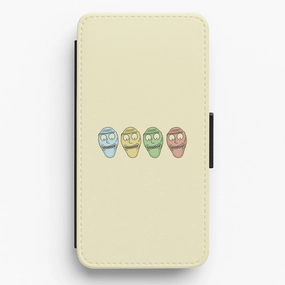 Gloss Finish Texture Get Schwifty - RAM Flip / Wallet Phone Case