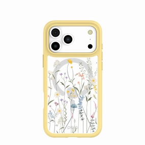 Water Resistant Clear Wanderflora iPhone 17 Pro Max Case With Sunbeam Ridge (MagSafe included)