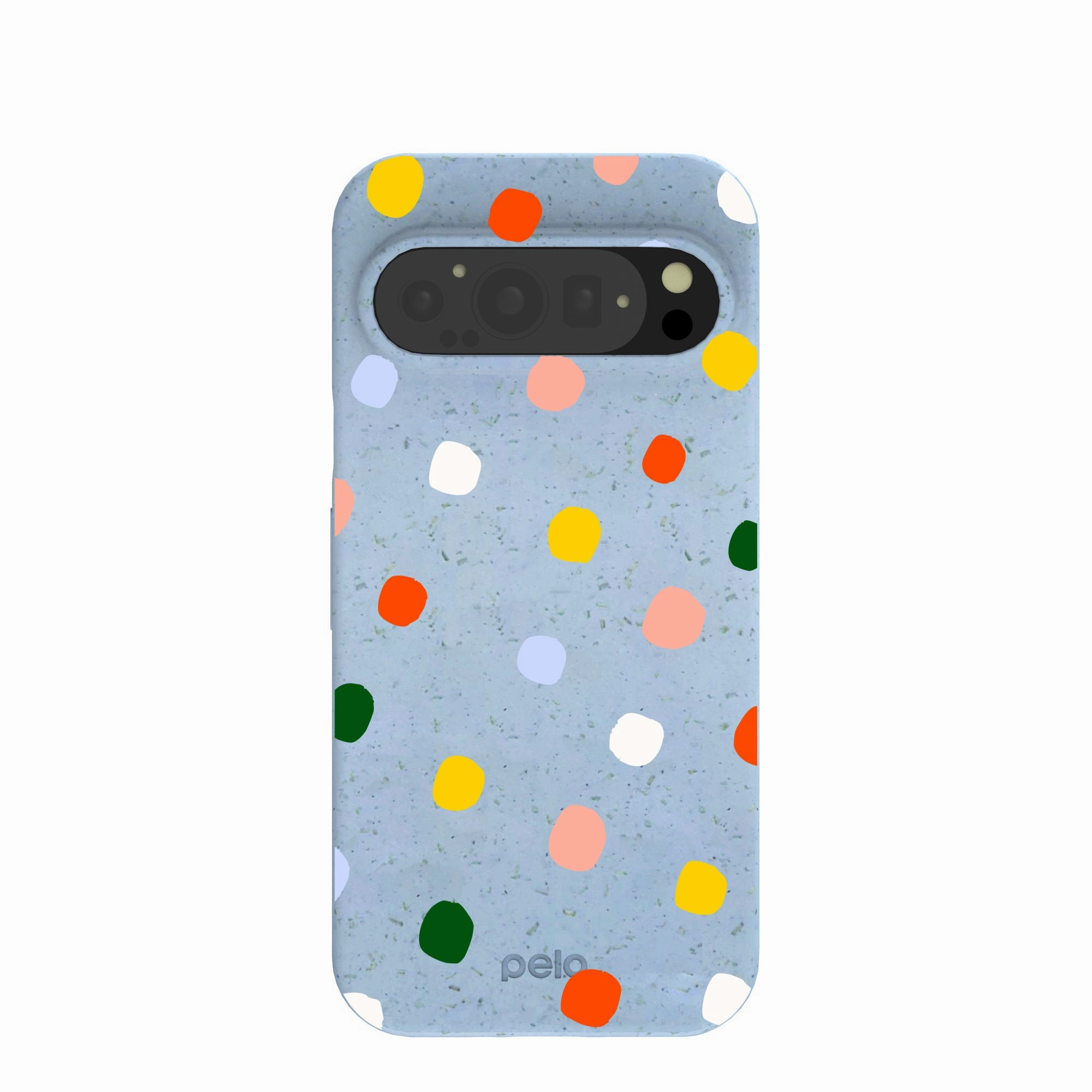 Rugged Edge Texture Powder Blue Rainbow Dots Google Pixel 9/9 Pro Case