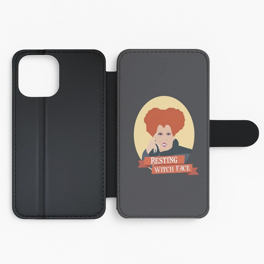 Resting Witch Face - Hocus Halloween Flip / Wallet Phone Case Fashion Forward