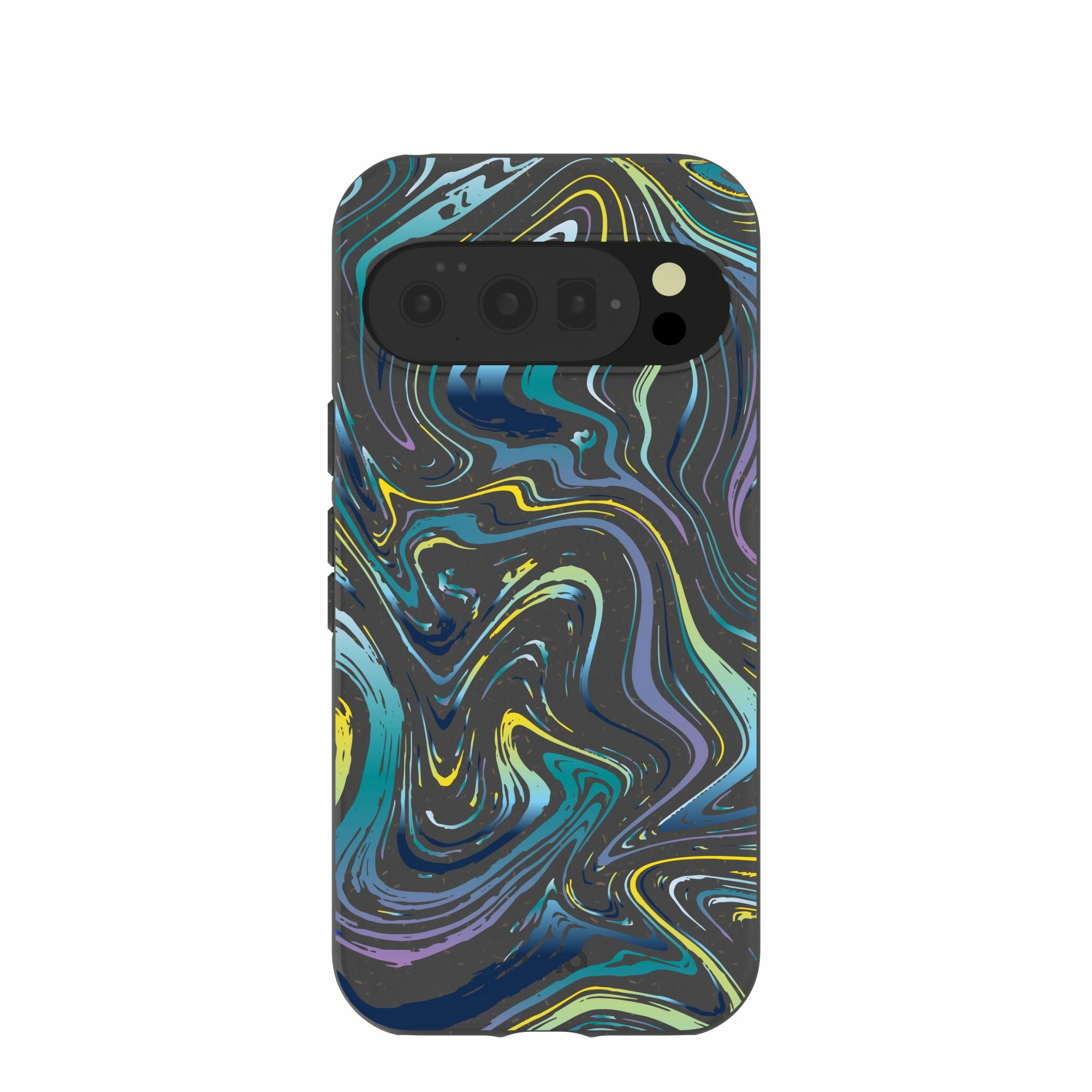 Black Space Waves Google Pixel 10/10 Pro Case Stylish Detailing Trendy Accessory