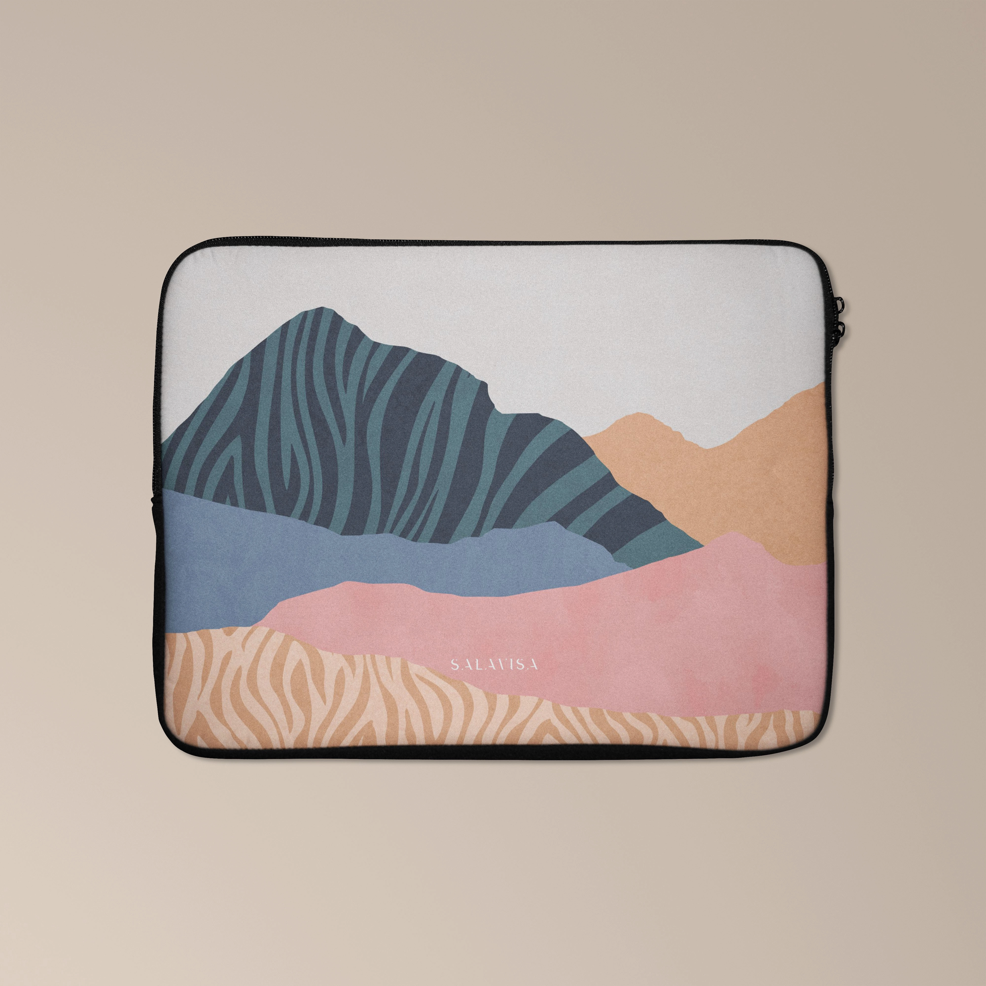 Pale Tranquility Laptop Sleeve Grip Enhanced Hybrid Pattern Design