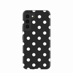 Matte Edge Black Polka Confetti Samsung Galaxy S22 Case