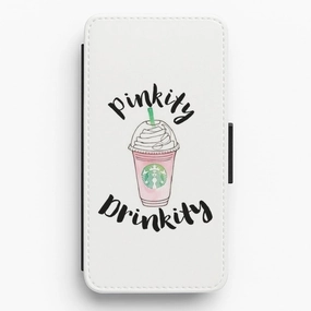 Elegant Texture Pinkity Drinkity - James Charles Flip / Wallet Phone Case