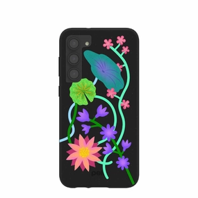 Lightweight Feel Shock Frame Black Neon Garden Samsung Galaxy S23 (Plus) Case