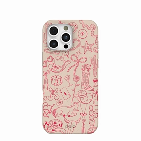 Seashell Cowgirl Chic iPhone 16 Pro Max Case Trendy Design
