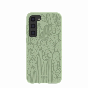 Sage Green Cacti Samsung Galaxy S23 (Plus) Case Protective Shell