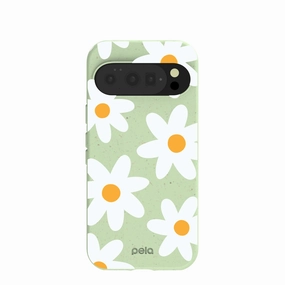 Minimal Frame Sage Green Daisy Google Pixel 10/10 Pro Case