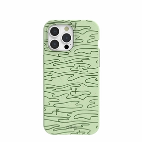 Sage Green Fairway iPhone 15 Pro Max Case Luxury Pattern