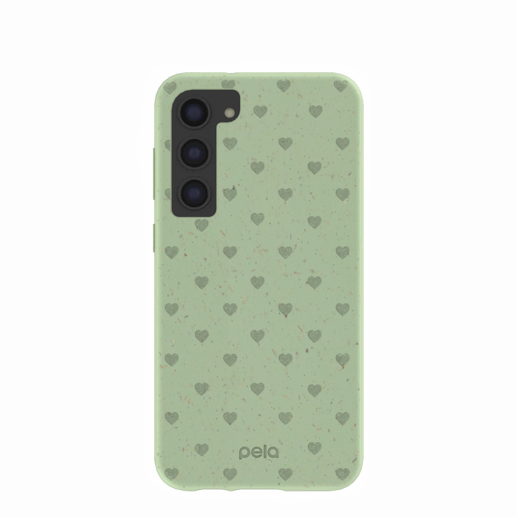 Modern Edge Sage Green Hearts Samsung Galaxy S23 (Plus) Case