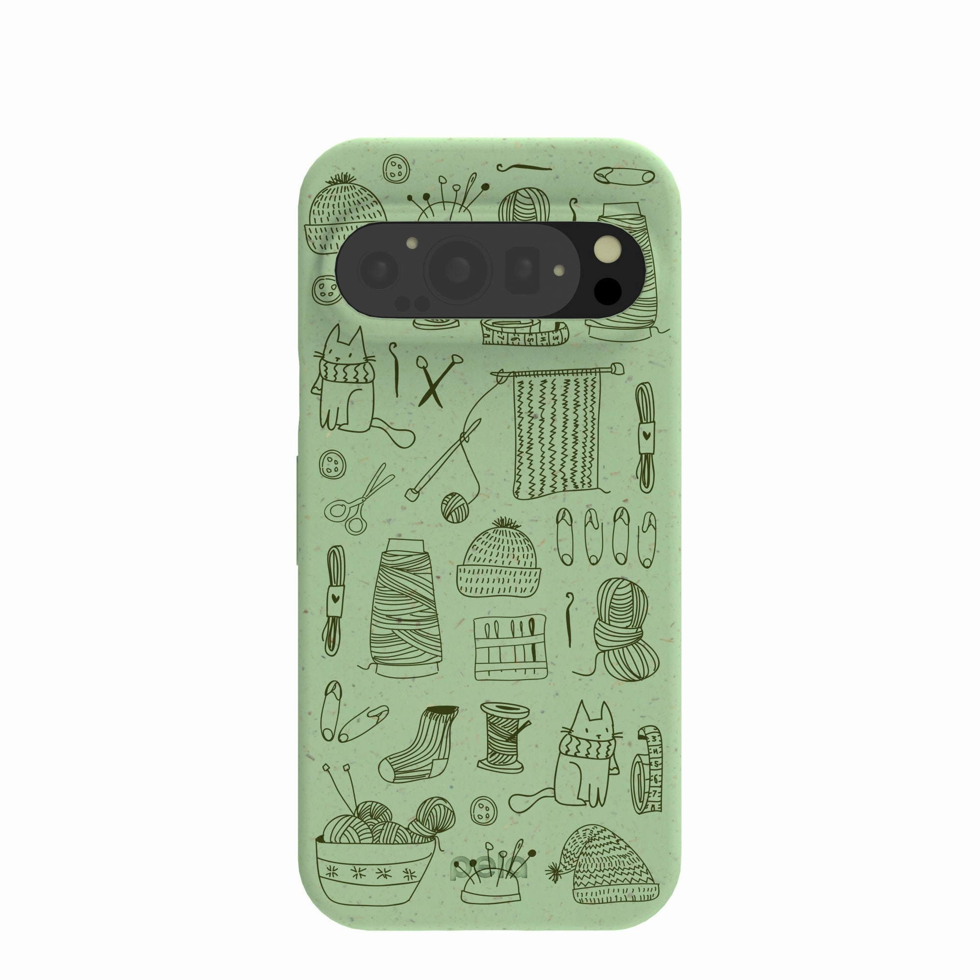 Sage Green Knit Nook Google Pixel 9/9 Pro Case Soft Grip