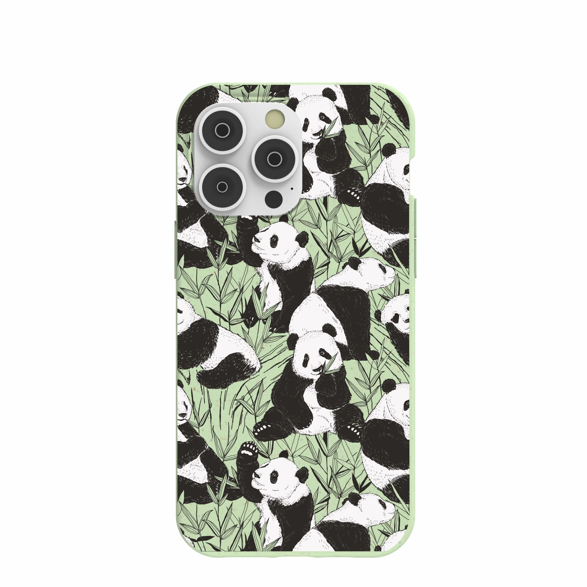 Shock Guard Polished Finish Texture Sage Green Pandamonium iPhone 14 Pro Max Case